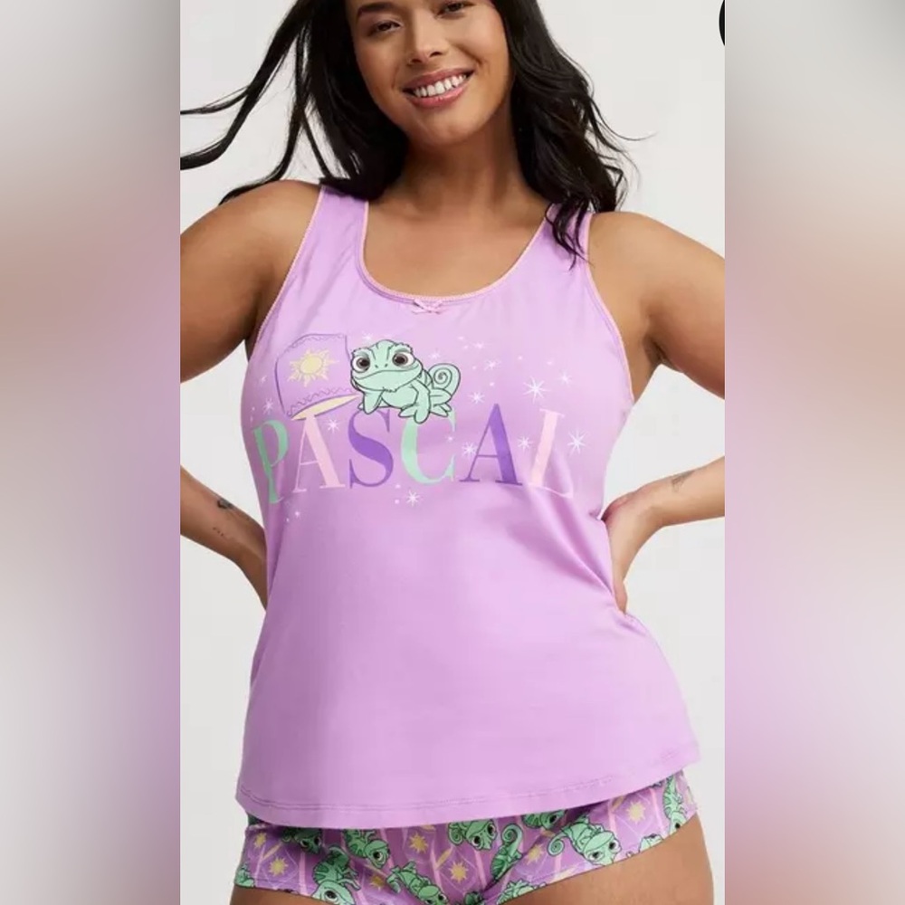 NWT Torrid Disney Tangled Pascal lace trim sleep tank top size 3X and 4X